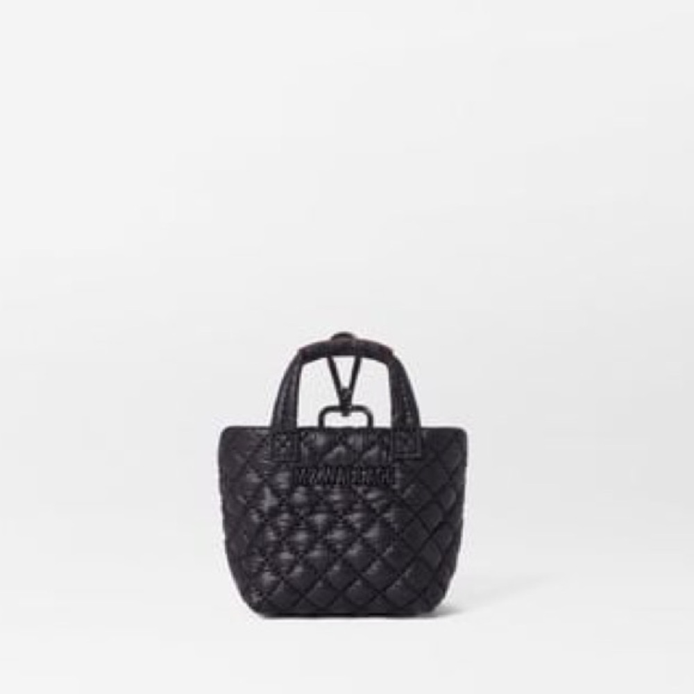 NWT MZ Wallace Black Quilted Key Pouch